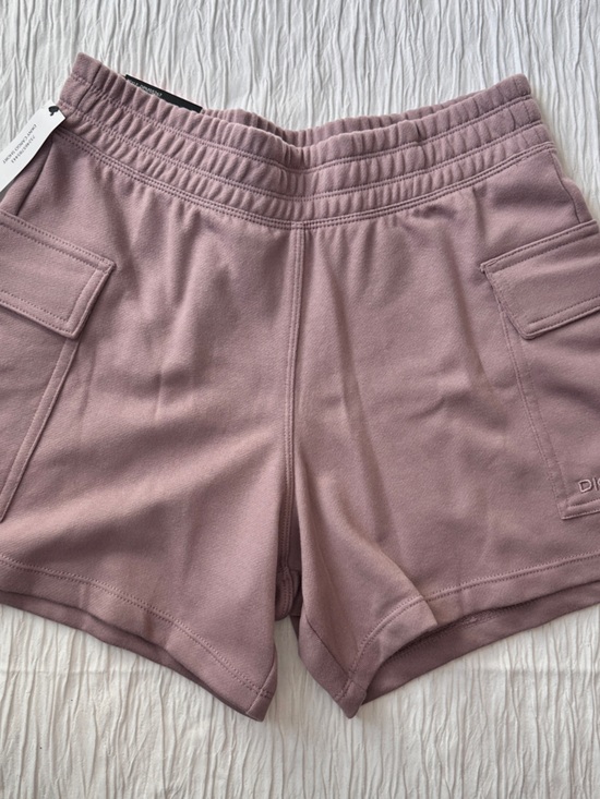 Dkny Pants - DKNY Cargo Sweat Shorts Womens XS Mauve Pink Elastic Waist Pocket‎ NWT